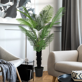 Artificial Areca Palm Tree in Weighted Pot, 120cm – Lifelike Indoor Faux Plant for Home & Office Decor, Green