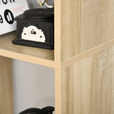 HOMCOM 178cm 8-Shelf Bookcase with Melamine Surface and Anti-Tipping Design – Multipurpose Storage, Oak Tone