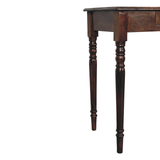 Artisan Furniture Solid Wood California Walnut Writing Desk with 1 Drawer – Vintage French Style, Dark Brown
