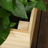 Outsunny Wooden Garden Planters with Trellis for Vine Climbing Plants, Natural