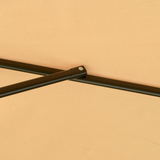 Outsunny 2.7m Cantilever Banana Parasol with Crank Handle, Vented Canopy & Cross Base – Sun Shade, Light Brown