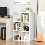 Six-Cube Bookcase Storage Cabinet with Anti-Tip Straps, 50kg Capacity – Open Display Shelving Unit, White