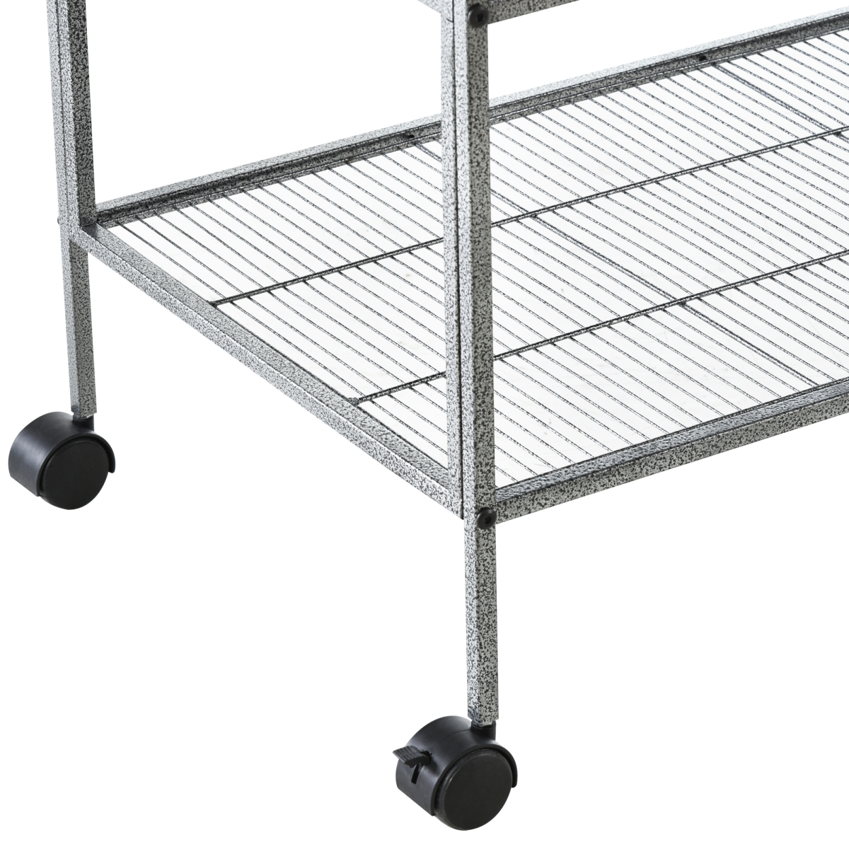 Large Rolling Bird Cage with Stand, 4 Perches and Food Bowls – Divisible Aviary for Finches and Canaries