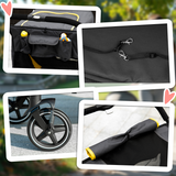 PawHut Foldable Dog Stroller with Universal Wheels, Shock Absorbers & Rear Brake – Pet Carriage, Grey