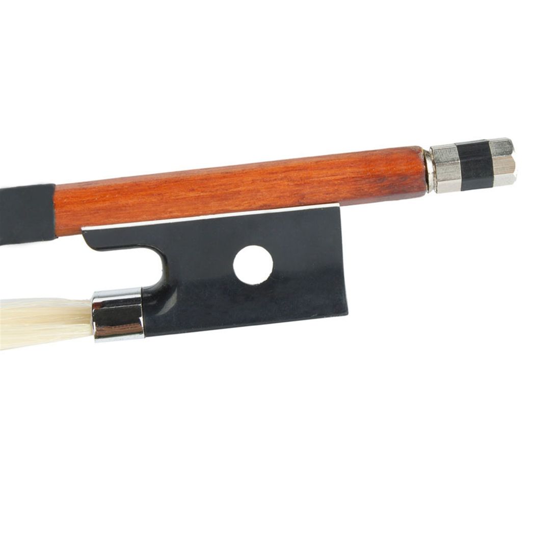 4/4 Arbor Violin Bow with Mongolian White Horsehair & Black Handle – Handmade Full Size Bow, 74cm