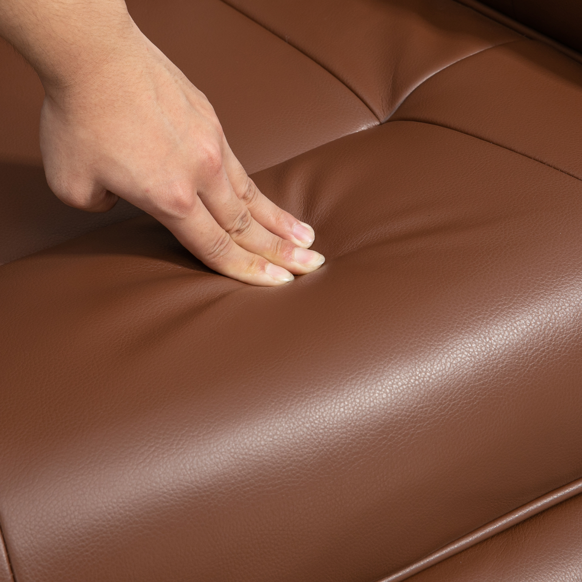 HOMCOM Office Recliner Chair with 145° Reclining Back, Manual Footrest & 360° Swivel – PU Leather, Brown