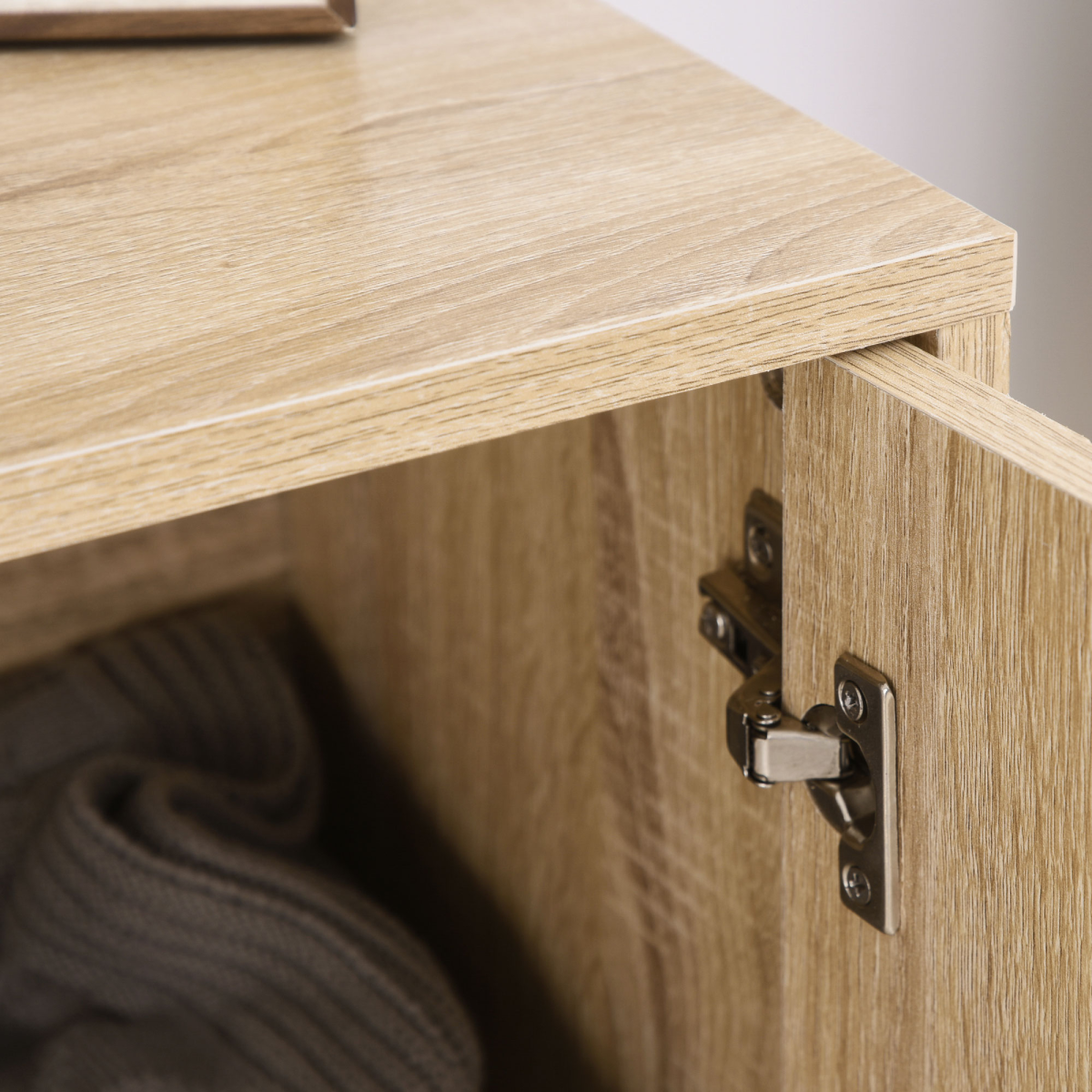 Embossed Arrow Storage Cabinet with Adjustable Shelf, Metal Frame & Handles – Versatile Home Storage