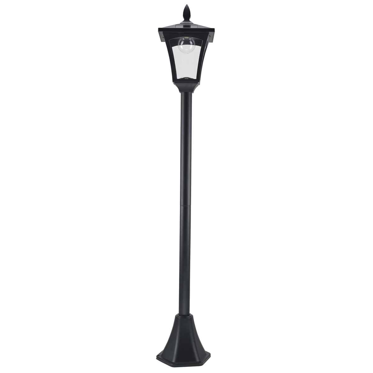 Outsunny Solar Lamp Post, 160cm, IP44 – Black