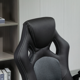 Vinsetto Executive Racing Gaming Chair with High Back, Headrest & Tilt Function – Home Office Chair, Grey PU Leather
