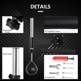 HOMCOM Wall Mounted Speed Bag with Adjustable Height & Steel Frame – Boxing Reflex Training Equipment, Black