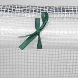 Outsunny Mini Poly Tunnel Greenhouse with Steel Frame, Mesh Cover & Roll-Up Doors – Small Grow House, White
