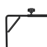 PawHut Reptile Lamp Stand with 86-129cm Adjustable Height, Steel Base & Hook – Heat Lamp Holder, Black