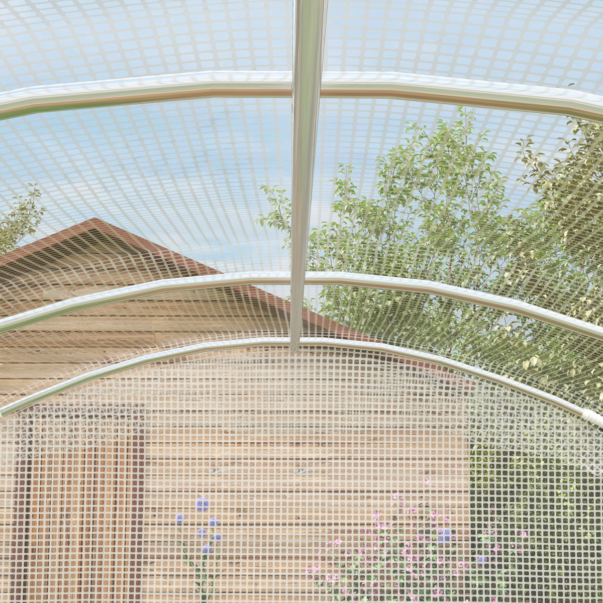 Outsunny 3 x 2 x 2m Polytunnel Greenhouse with Hinged Door, UV-Protective PE Cover & Galvanised Steel Frame
