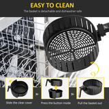 HOMCOM 5.5L Air Fryer 1700W with Digital Display & Adjustable Temperature – 8 Cooking Programmes