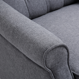 HOMCOM Fabric Recliner Armchair with Retractable Footrest – Comfortable Relaxation, Light Grey