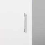 kleankin Slim Mirrored Tallboy Bathroom Cabinet with 5 Shelves – Space-Saving Storage, White
