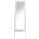 Tall Freestanding Dressing Mirror with Adjustable Tilt White