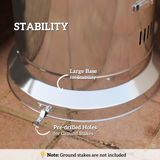 Outsunny 11 KW Gas Patio Heater with Tip-Over Switch, Pulse Ignition & Wheels – Propane, Silver
