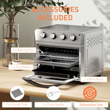 HOMCOM 24L Air Fryer Oven with 1600W Power – Grill, Roast & Bake, 360° Hot Air Circulation