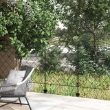 Outsunny 4-Piece Steel Garden Fencing Border Edging Set with Decorative Grid – 348 x 110cm, Black