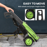DURHAND 1800W Pressure Washer with 150 Bar Max Pressure and Snow Foam Bottle – Garden and Car Jet Washer