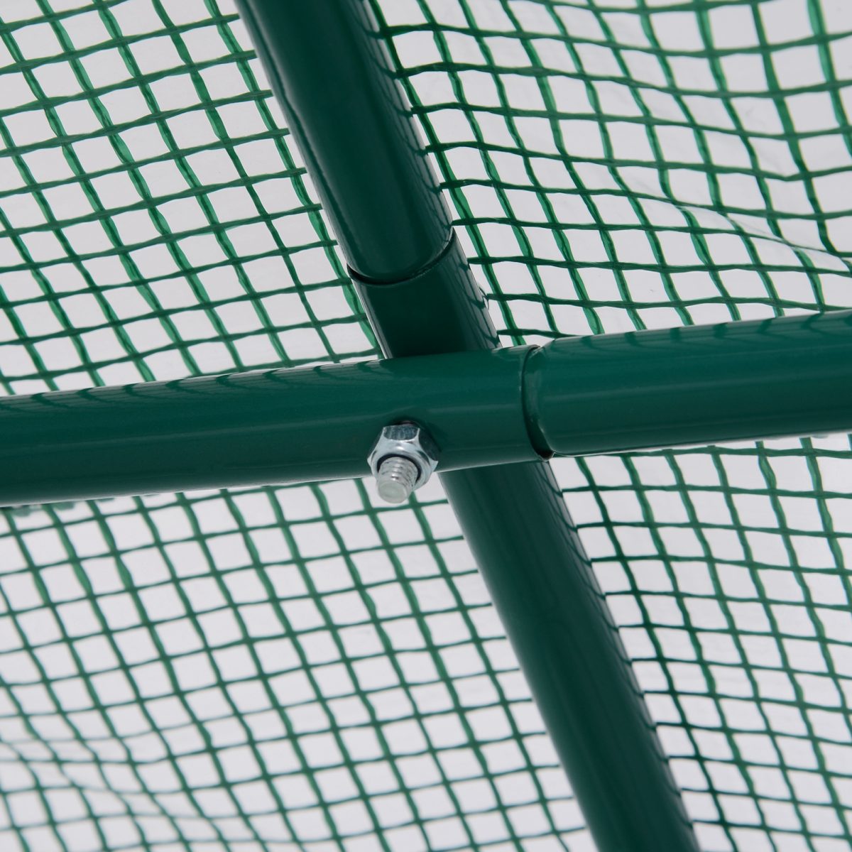 Outsunny Reinforced Walk-In Polytunnel Greenhouse with Steel Frame, PE Cover & Mesh Windows – 2.5 x 2m