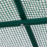 Outsunny Reinforced Walk-In Polytunnel Greenhouse with Steel Frame, PE Cover & Mesh Windows – 2.5 x 2m