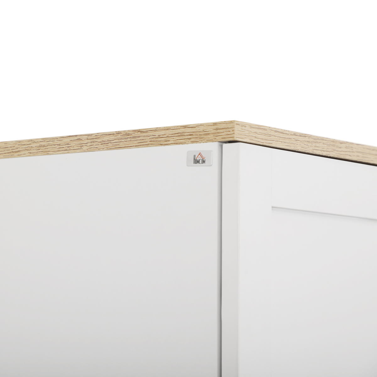 HOMCOM Modern Kitchen Cupboard Storage Cabinet with Adjustable Shelves – Pantry Storage, White