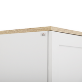 HOMCOM Modern Kitchen Cupboard Storage Cabinet with Adjustable Shelves – Pantry Storage, White