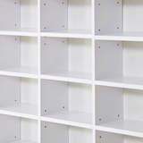HOMCOM CD & DVD Media Storage Shelf Rack with Wooden Frame – Living Room Display Unit, White