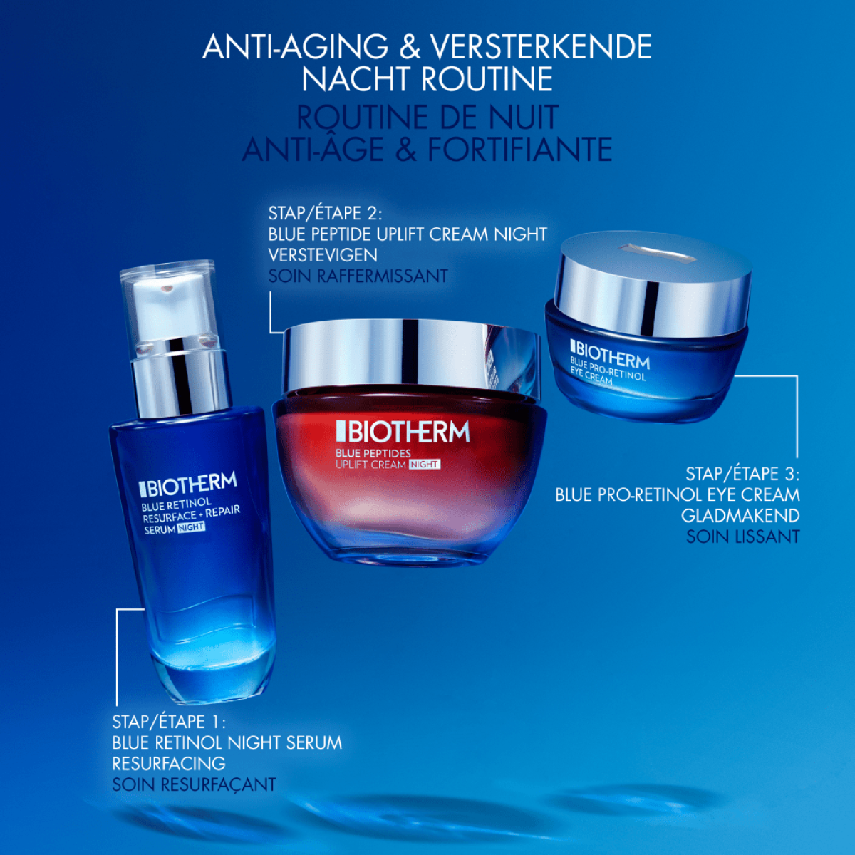 Biotherm Blue Peptides Uplift Night Cream 50ml – Overnight Firming Moisturiser with Life Plankton