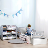 ZONEKIZ Storage Unit with 9 Removable Storage Baskets for Nursery Playroom – Grey