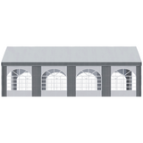 Outsunny 8 x 4m Party Tent Marquee Gazebo with Sides, Eight Windows & Two Zipped Doors – Steel Frame