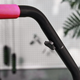 HOMCOM 40" Foldable Mini Fitness Trampoline with Foam Handle – 4-Level Adjustable Rebounder, Pink