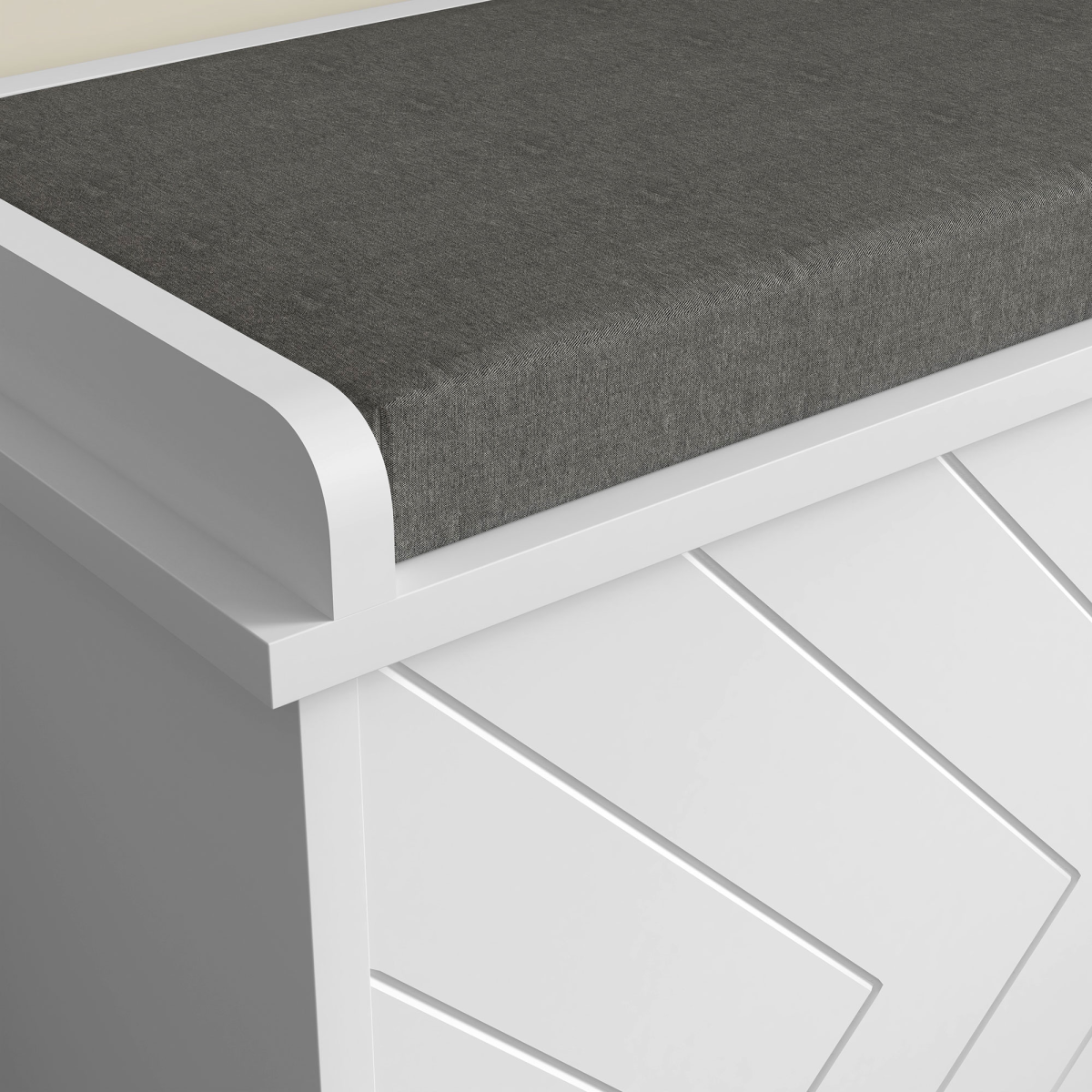 HOMCOM Shoe Bench with Flip Drawer & Padded Cushion – Holds 10 Pairs, Hallway Storage Seat, White