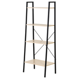 4-Tier Minimalist Ladder Shelf Unit with Steel Frame & MDF Shelves – Home Display Storage Bookcase