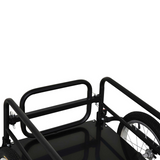 HOMCOM Folding Bike Cargo Trailer with Hitch & Steel Frame – Extra Carrying Capacity, Black