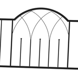 Outsunny Metal Garden Arbour Bench with High Arch for Climbing Plants – Outdoor Trellis Seat, Antique Black