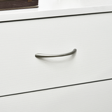 HOMCOM Modern 3 Drawer Bedside Table with Anti-Tipping Straps – Wooden Side Cabinet for Bedroom, White