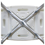 Height-Adjustable Aluminium Bath & Shower Chair – Tool-Free Assembly, White