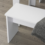 HOMCOM 3-Piece Dining Set with Table & 2 Under-Table Storage Benches – Modern White Melamine Finish