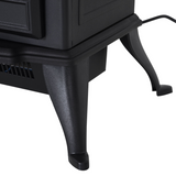 HOMCOM 1850W Freestanding Electric Log Burner Stove with Flame Effect – No Chimney Needed, Black