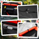 PawHut Foldable Dog Stroller with Universal Wheels and Shock Absorbers – One-Click Fold Pet Pram, Red