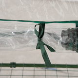 Outsunny 3 Tier Mini Greenhouse with Roll-Up Door & Wire Shelves, 69 x 49 x 125cm – Clear