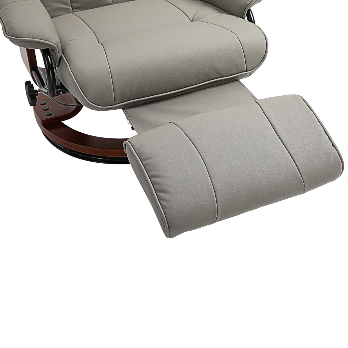 Grey recliner armchair styled in a living room