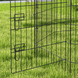 PawHut 8-Panel Metal Dog Pen with Lockable Door – Indoor/Outdoor Pet Playpen for Small & Medium Dogs, 91cm High