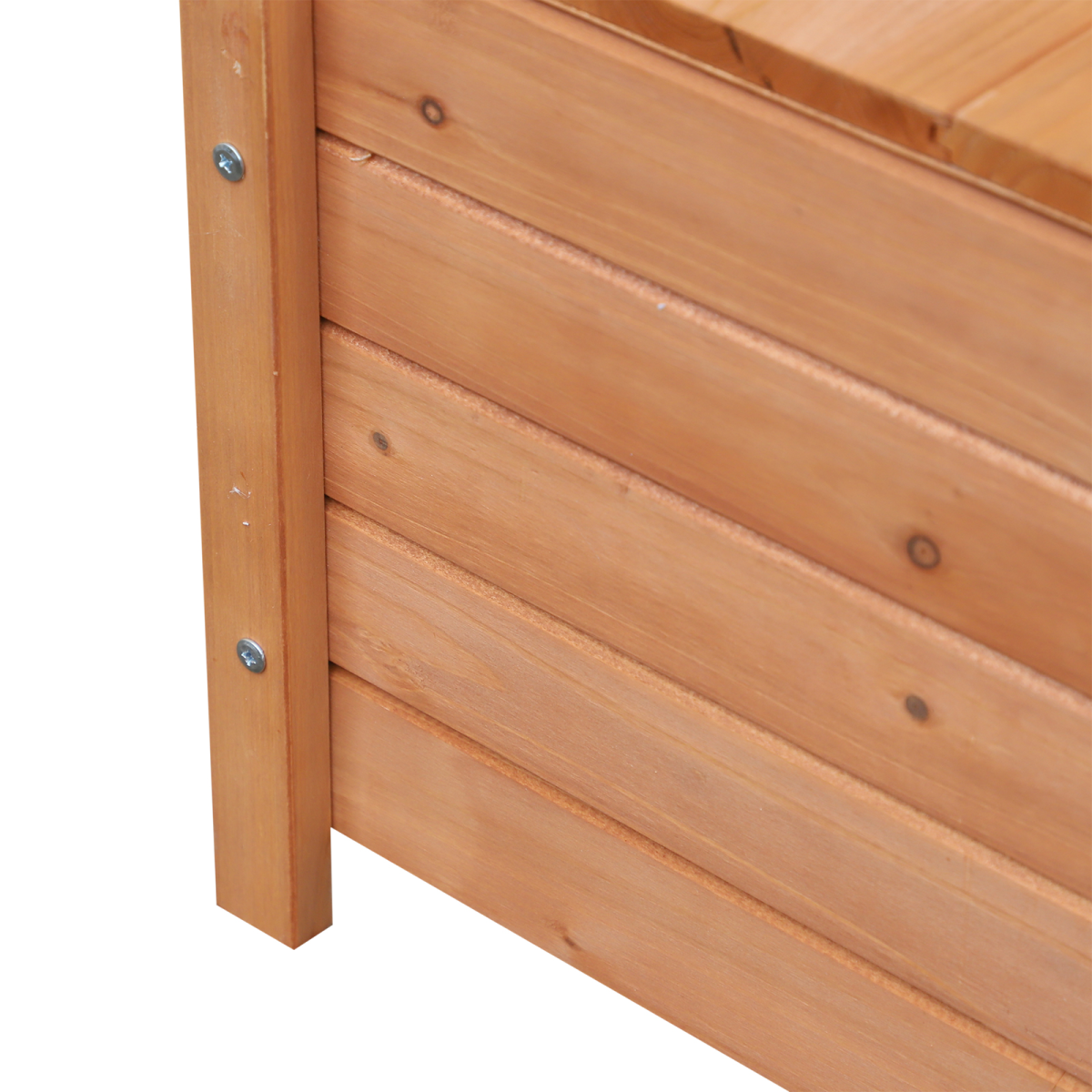 Outsunny Garden Storage Bench with 164L Hidden Storage – All-Weather Solid Fir Wood Seat Box, 200kg Capacity