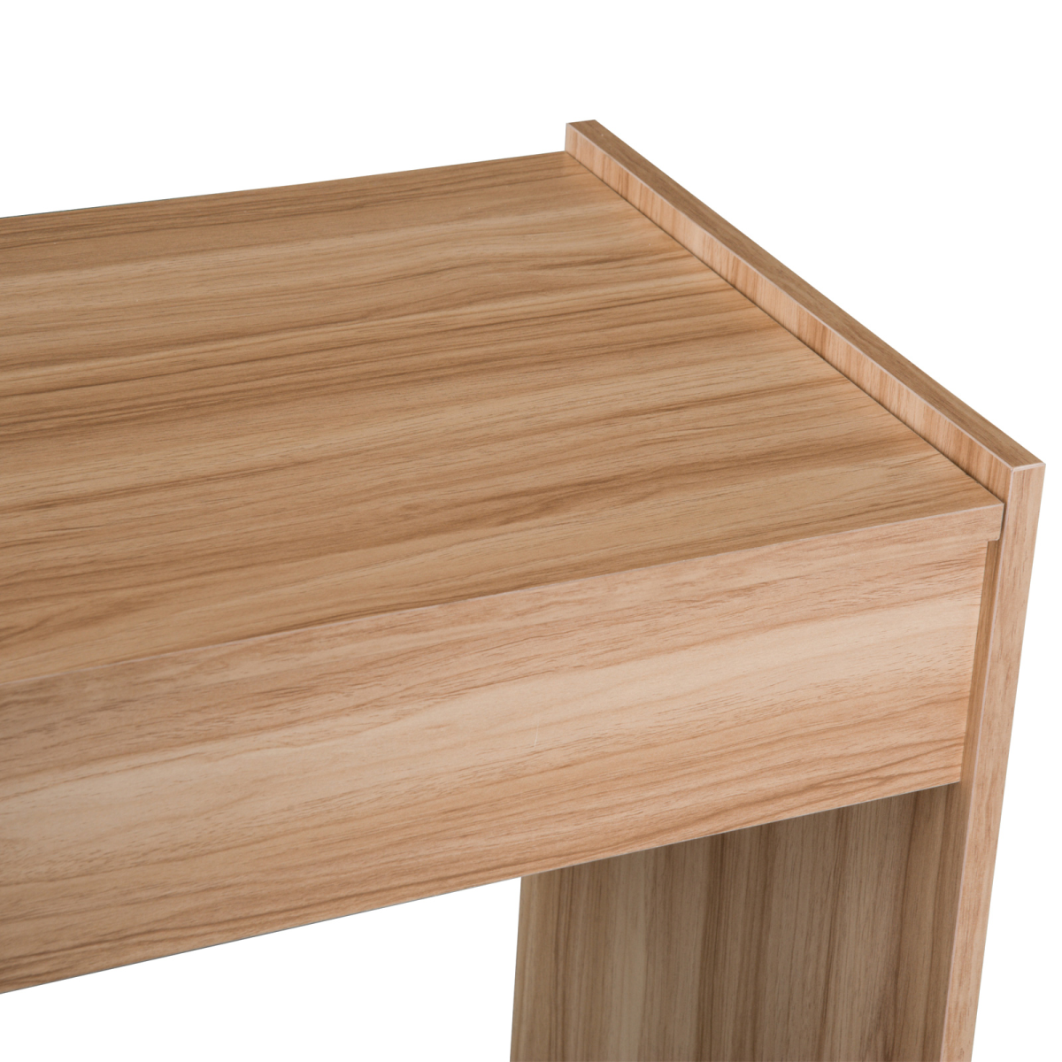 HOMCOM Dressing Table Set with Flip-Up Mirror and Padded Stool – Wood, Hidden Storage