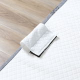 HOMCOM Folding Guest Bed with 10cm Mattress – Portable Metal Frame with Castor Wheels