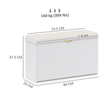 Hallway Shoe Storage Bench Cabinet with Enclosed Storage & Seat – Entryway Bench, 120kg Capacity